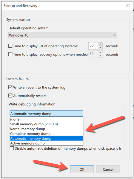 Dump path. Dump Memory display.